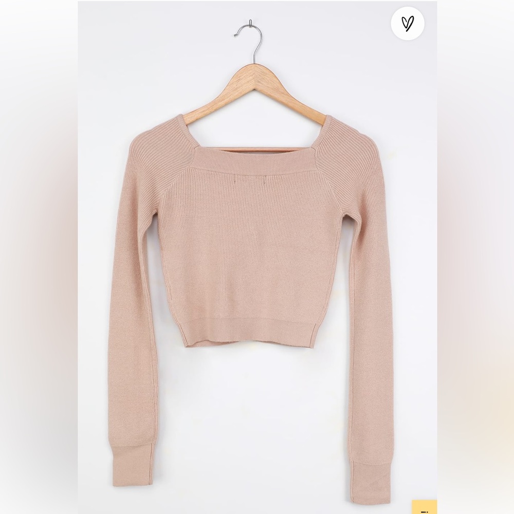 Lulu's Beige Button-Front Ribbed Cardigan - Picture 3 of 9